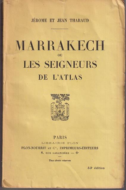 Marrakech ou Les Seigneurs de l'Atlas - copertina