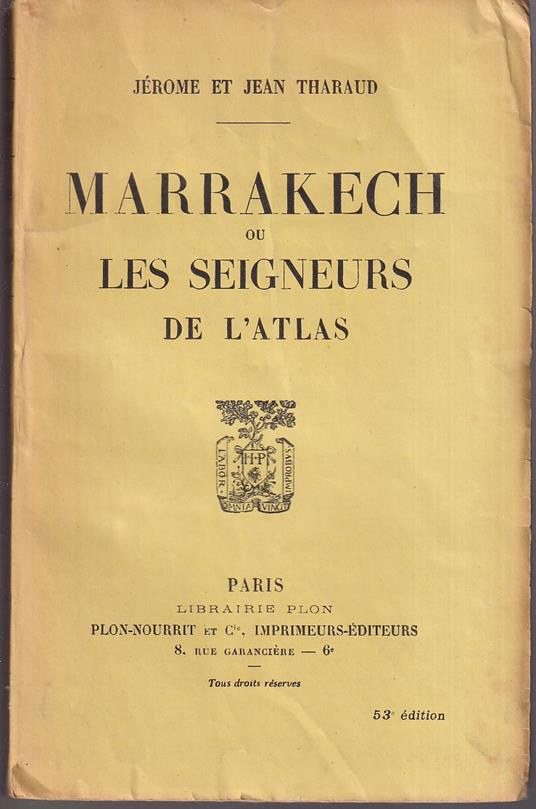 Marrakech ou Les Seigneurs de l'Atlas - copertina