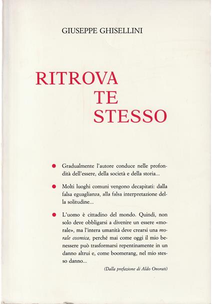 Ritrova te stesso - Giuseppe Ghisellini - copertina