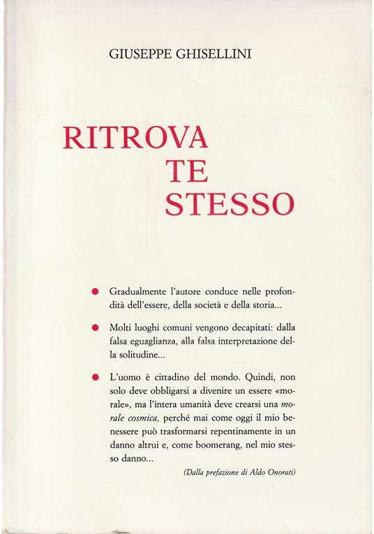 Ritrova te stesso - Giuseppe Ghisellini - copertina