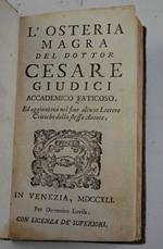 L' osteria magra del dottor Cesare Giudici accademico faticoso. Et aggiuntovi nel fine alcune lettere Critiche dello stesso Autore