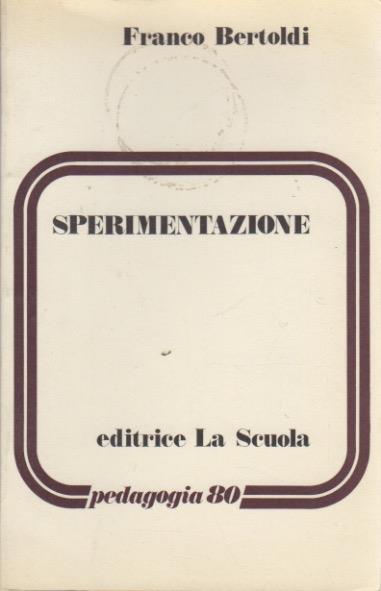 Sperimentazione - Franco Bertoldi - copertina