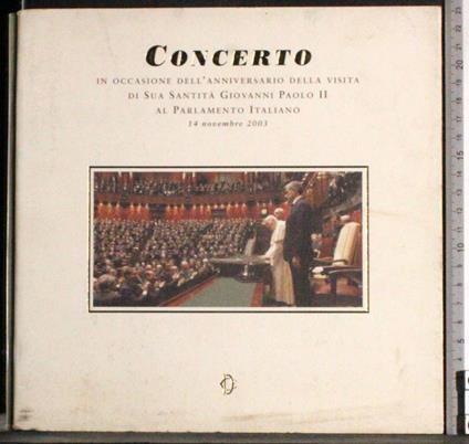 Concerto Occasione anniversario visita sua Santita Giovanni - G. Valerio Catullo - copertina