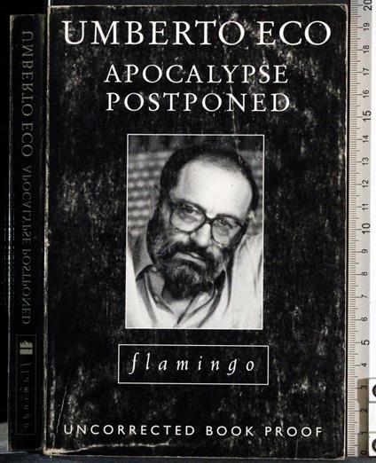 Apocalypse Postponed. Uncorrected book Proof - Umberto Eco - copertina