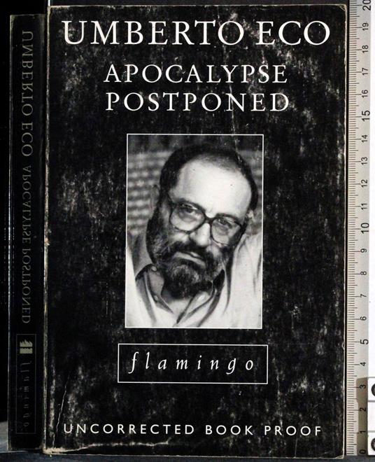 Apocalypse Postponed. Uncorrected book Proof - Umberto Eco - copertina