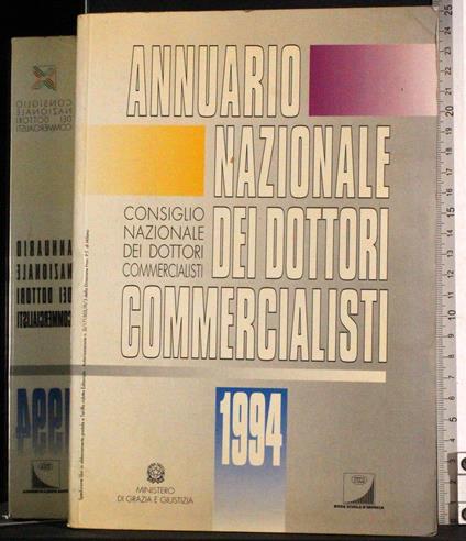Annuario nazionale dei dottori commercialisti - G. Valerio Catullo - copertina