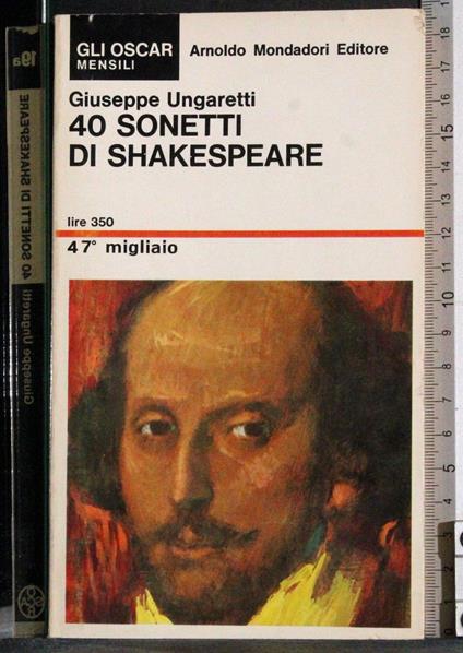 40 sonetti di shakespeare - G. Ungaretti - copertina