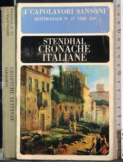 I capolavori sansoni 27. Croniche italiane - Stendhal - copertina