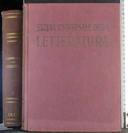 Storia universale della letteratura. Vol 1 - Giacomo Prampolini - copertina