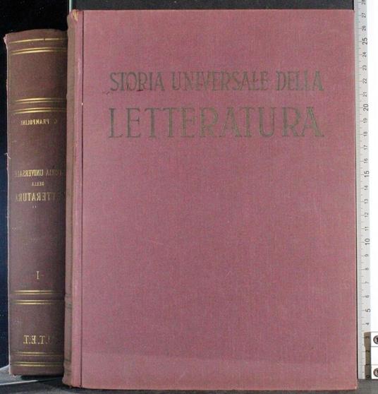 Storia universale della letteratura. Vol 1 - Giacomo Prampolini - copertina