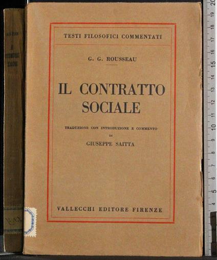 Il contratto sociale - Jean-Jacques Rousseau - copertina