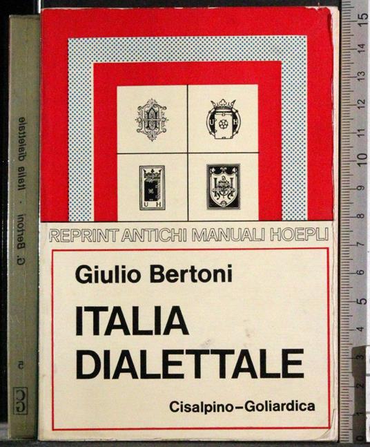 Italia Dialettale - Giulio Bertoni - copertina