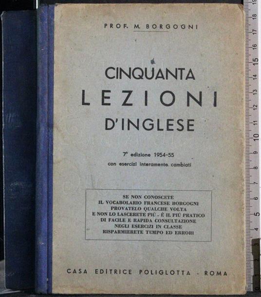 Cinquanta lezioni d'inglese - Borgogni - copertina