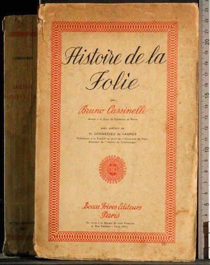 Histoire de la folie - Bruno Cassinelli - copertina
