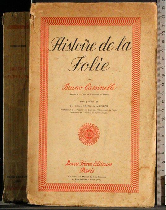 Histoire de la folie - Bruno Cassinelli - copertina