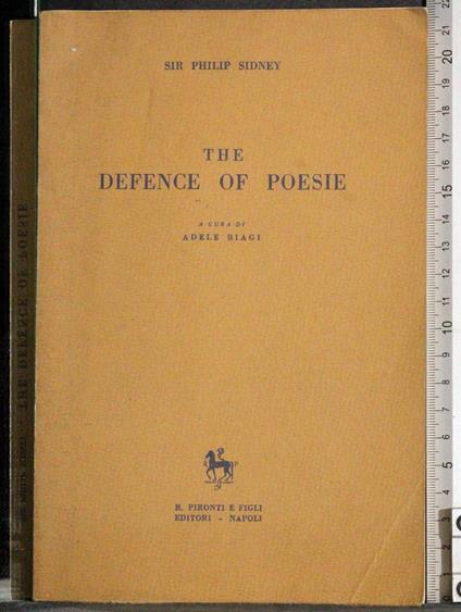 The defence of poesie - Philip Sidney - copertina