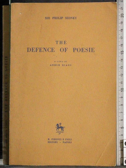 The defence of poesie - Philip Sidney - copertina