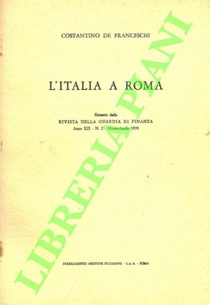 L' Italia a Roma - copertina