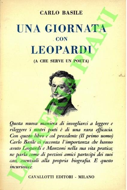 Una giornata con Leopardi (a che serve un poeta) - Carlo Basile - copertina