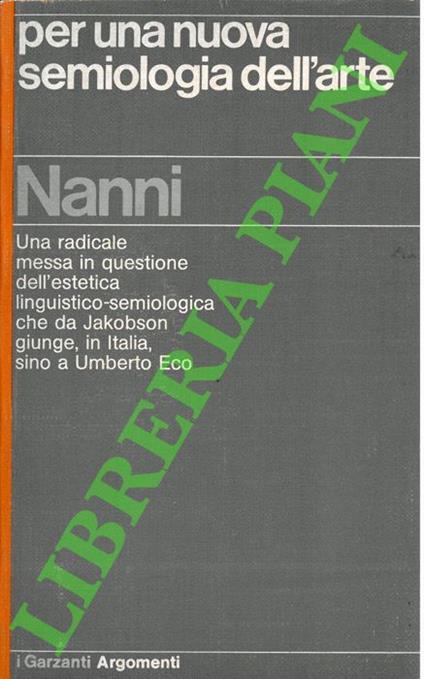 Per una nuova semiologia dell'arte - Luciano Nanni - copertina