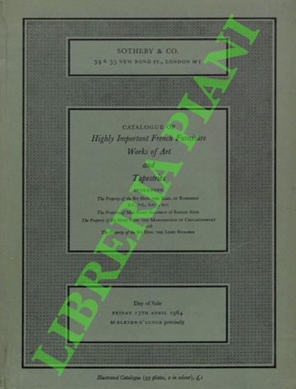 Catalogue of Highly Important French Furniture, Works of Art and Tapestries - copertina