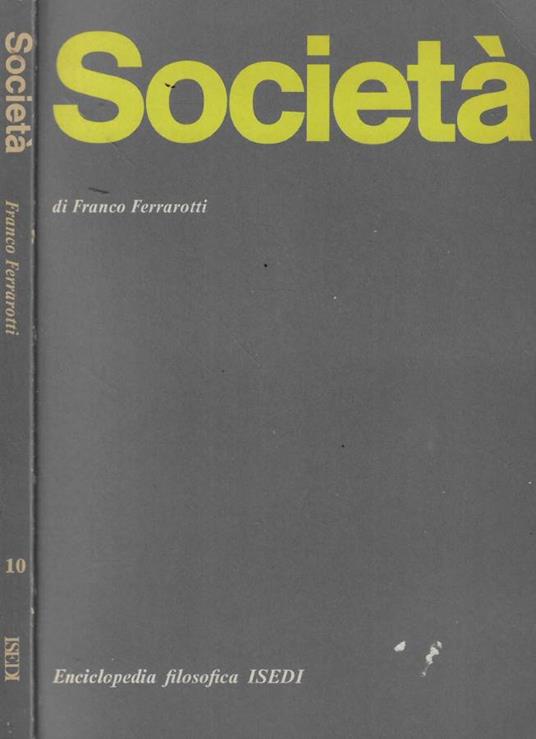 Società - Franco Ferrarotti - copertina