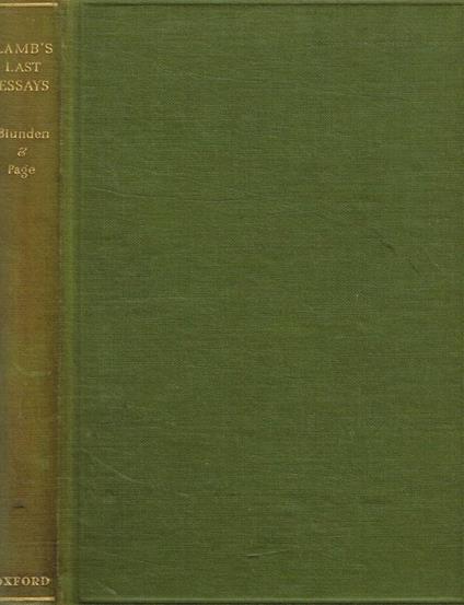 The last essays of Elia - Charles Lamb - copertina