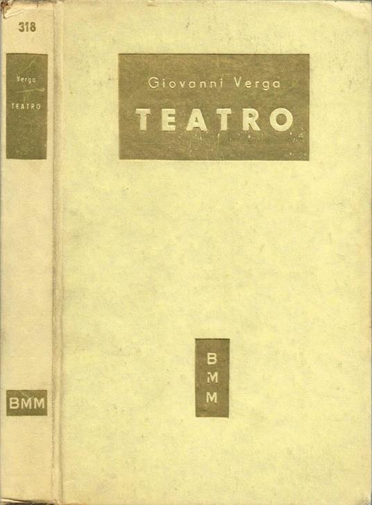 Teatro - Giovanni Verga - copertina