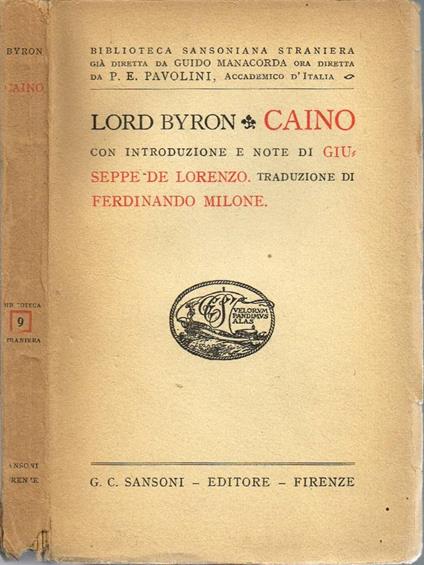 Caino - George G. Byron - copertina