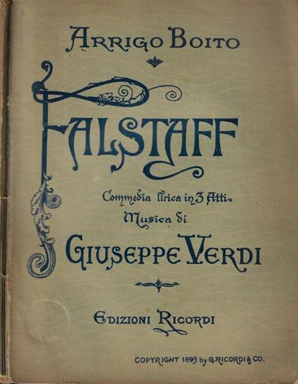 Falstaff - Arrigo Boito - copertina