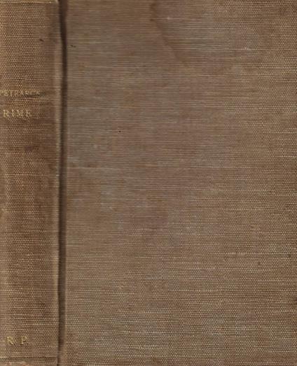 Le Rime - Francesco Petrarca - copertina