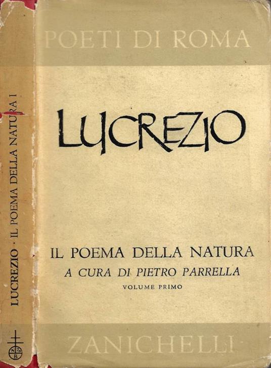 Il Poema della Natura. Vol. I - Tito Lucrezio Caro - copertina