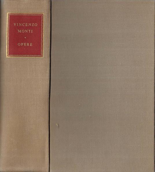 Opere - Vincenzo Monti - copertina