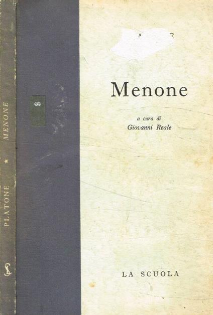 Menone - Platone - copertina