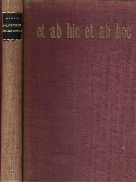 Et ab hic et ab hoc III - Americo Scarlatti - copertina