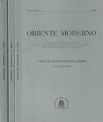 Oriente moderno anno XIX nuova serie, n 1,2,3 2000