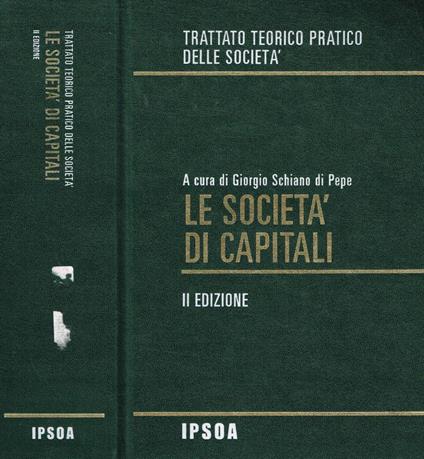 Le società di capitali - Giorgio Schiano di Pepe - copertina