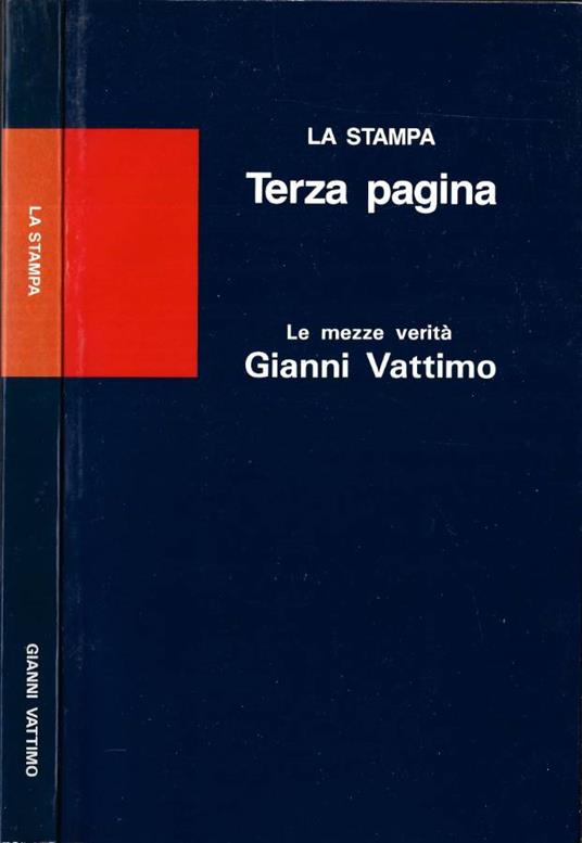 Le mezze verità - Gianni Vattimo - copertina
