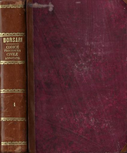 Codice di procedura civile annotato parte I - Luigi Borsari - copertina