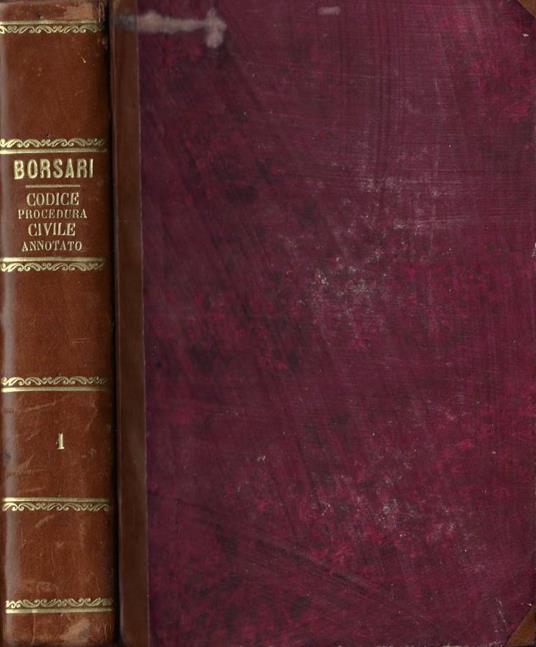 Codice di procedura civile annotato parte I - Luigi Borsari - copertina