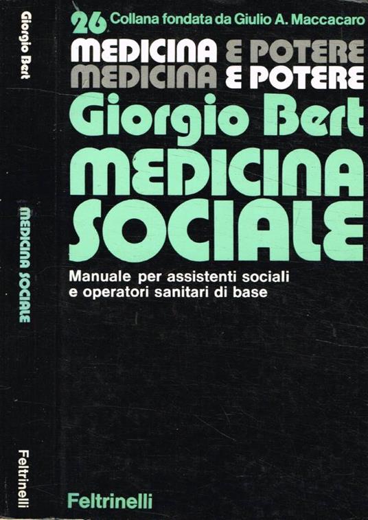 Medicina sociale - Giorgio Bert - copertina