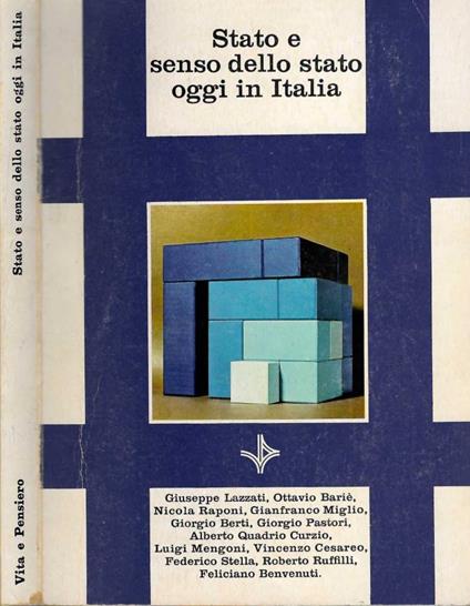 Stato e senso dello stato oggi in Italia - copertina