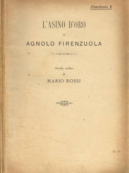 L' asino d'oro fasc.I, II - Agnolo Firenzuola - copertina