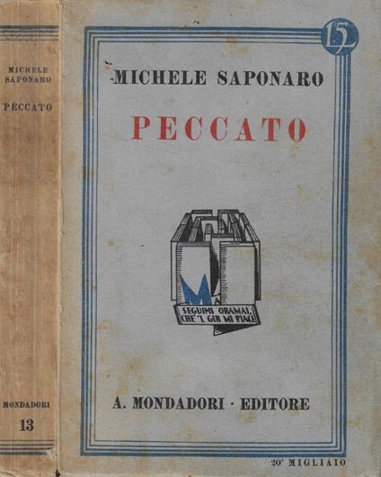 Peccato - Michele Saponaro - copertina