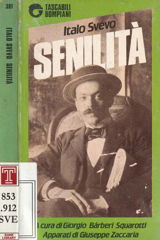 Senilità - Italo Svevo - copertina