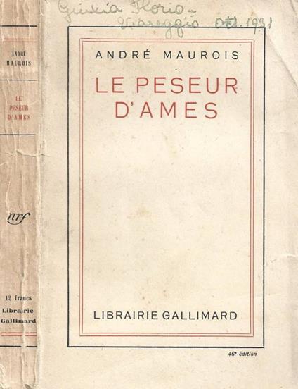 Le peseur d'ames - André Maurois - copertina