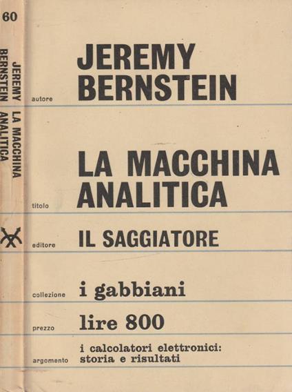 La macchina analitica - Jeremy Bernstein - copertina