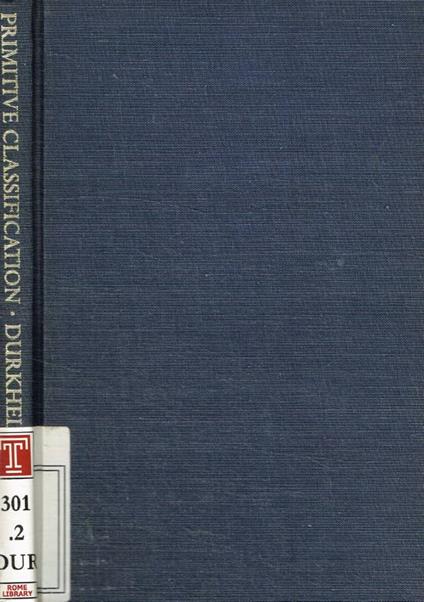 Primitive classification - Émile Durkheim - copertina