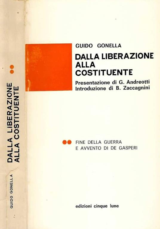 Dalla liberazione alla costituente - Guido Gonella - copertina