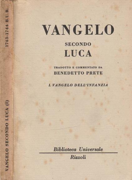 Vangelo secondo Luca vol I - copertina